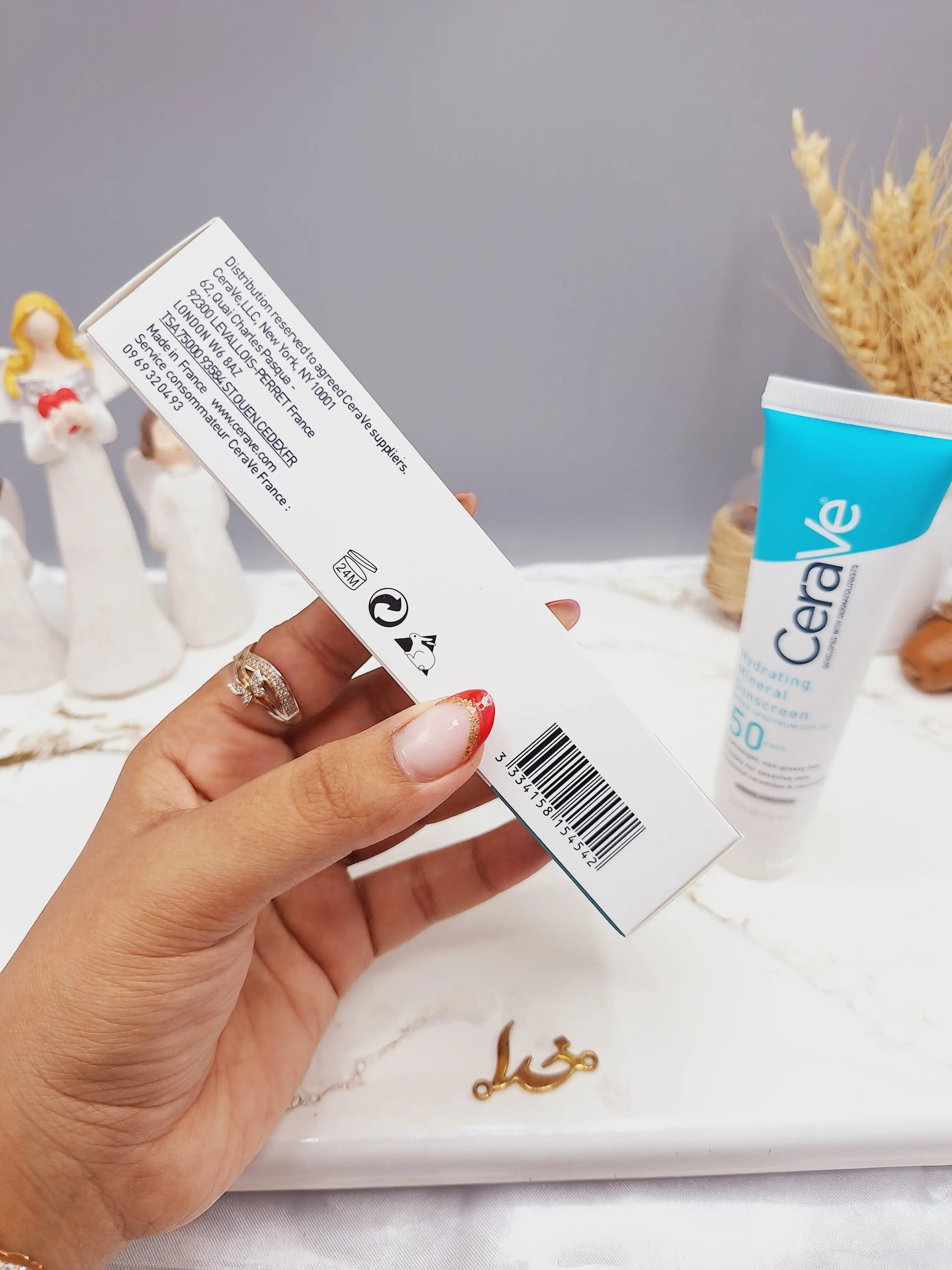 کرم ضد آفتاب معدنی آبرسان و لطیف کننده پوست برند ‏CeraVe‏ کد 4542