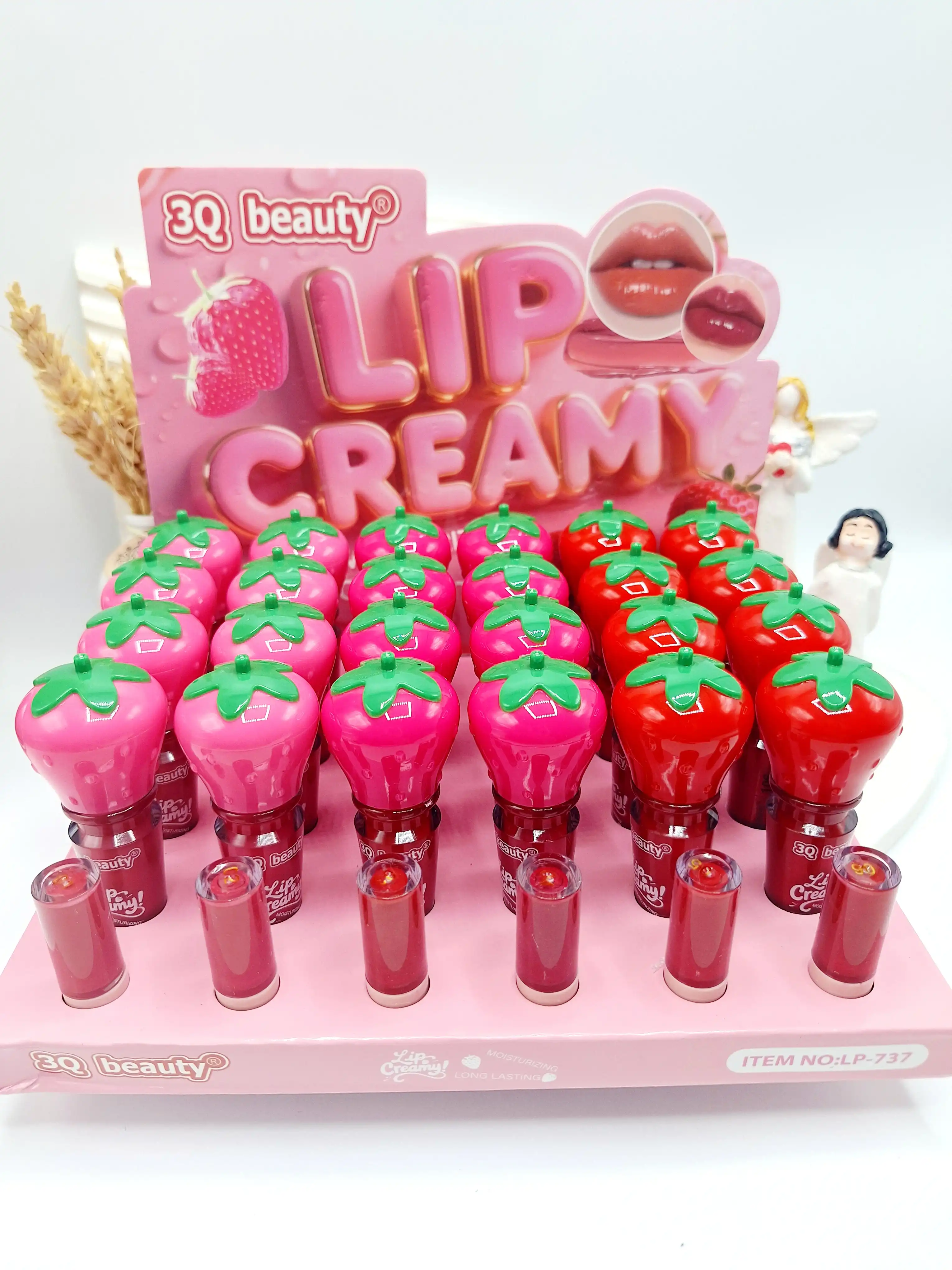 لیپ گلاس طرح توت فرنگی برند بیوتی کد 737